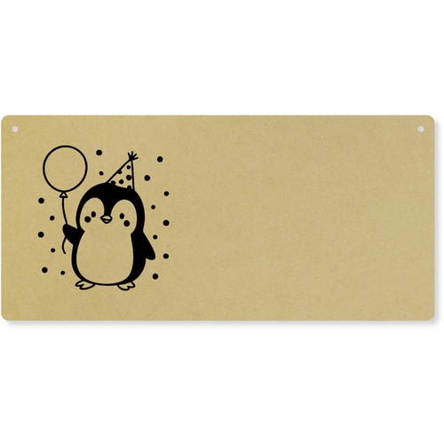 Party penguin door plaque - door,