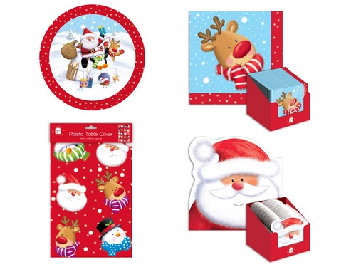 Christmas party set plates - party,