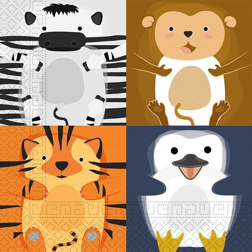 Animal party napkinsjungle - animal,