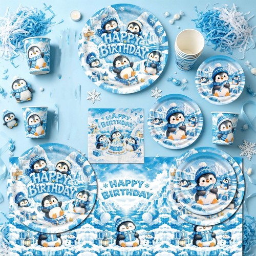 Ice snow penguin birthday - snow,