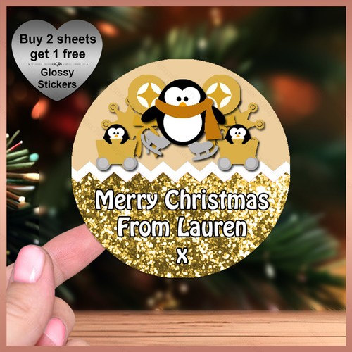 Personalised penguin christmas - penguin,