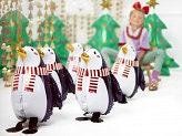 Christmas penguin balloon - christmas,