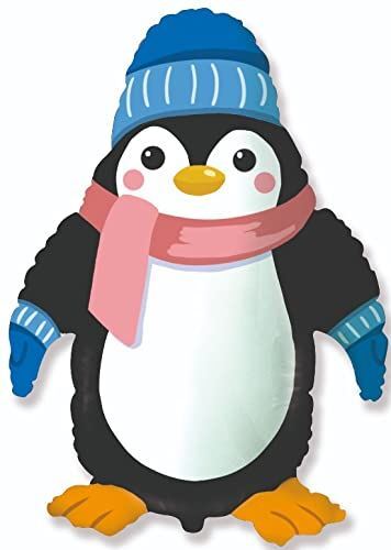 Penguin with scarf blue - 39",