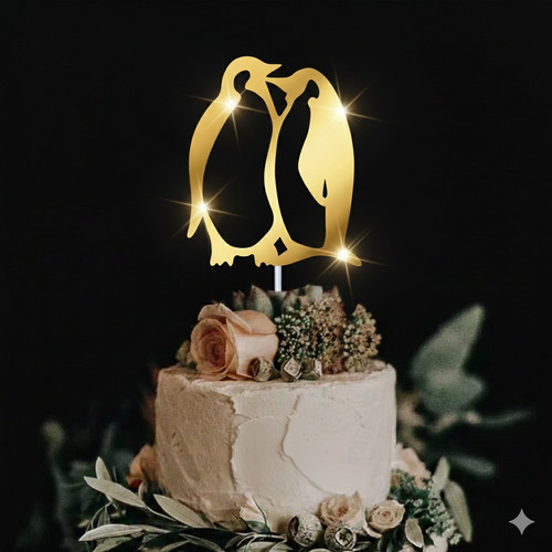 Penguin wedding double - double, sided