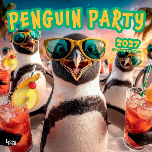 Penguin party calendar 2027 - penguin,